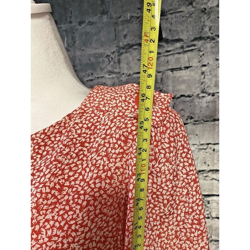 Vintage Breli Originals Dress Womens 10 Red Pleated Elastic Waist‎ Made USA 70s - Picture 3 of 12